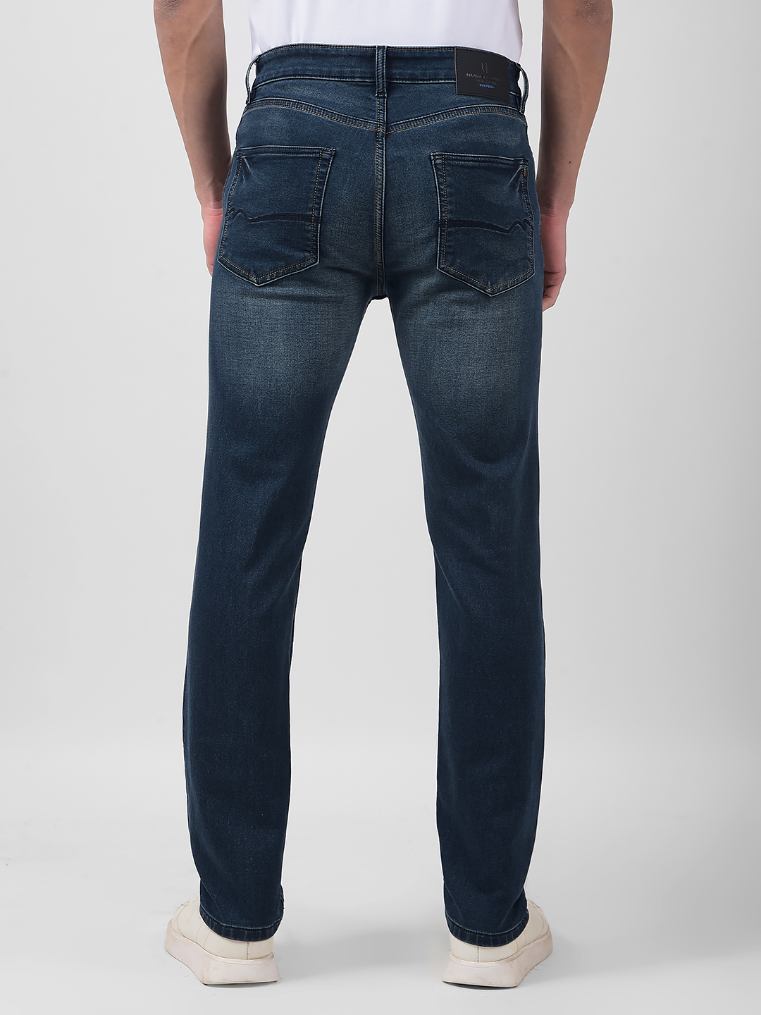 Numero Uno Men Solid Dark Blue Jeans